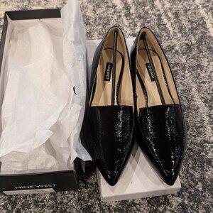 Abay Smoking flats Nine West 8.5 Black leather